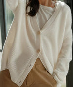 Lena Oversized Cashmere V-Neck Cardigan