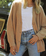 Lena Oversized Cashmere V-Neck Cardigan
