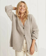 Lena Oversized Cashmere V-Neck Cardigan