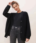 Lena Oversized Cashmere V-Neck Cardigan