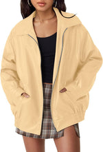 Lena Oversized Faux Leather Bomber Jacket