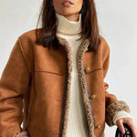Luisa Oversized Faux Shearling Jacket with Sherpa Lining