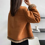Luisa Oversized Faux Shearling Jacket with Sherpa Lining