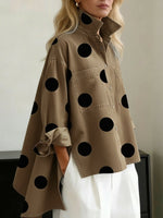 Clara Oversized Long-Sleeve Polka Dot Shirt