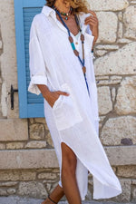 Sophie Oversized Linen Midi Summer Dress