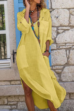 Sophie Oversized Linen Midi Summer Dress