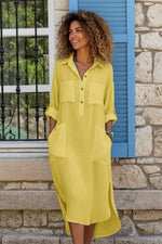 Sophie Oversized Linen Midi Summer Dress