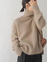 Clara Oversized Wool-Blend Turtleneck Sweater