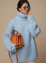 Charlotte Oversized Fluffy Turtleneck Sweater