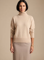 Clara Oversized Turtleneck Knit Sweater Long Sleeve