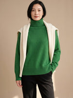 Clara Oversized Turtleneck Knit Sweater Long Sleeve