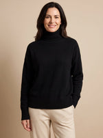 Clara Oversized Turtleneck Knit Sweater Long Sleeve