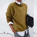 Annika Oversized Cashmere-Blend Crewneck Sweater