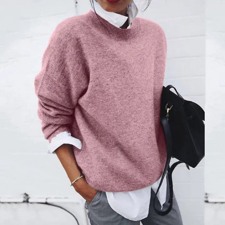 Annika Oversized Cashmere-Blend Crewneck Sweater
