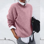 Annika Oversized Cashmere-Blend Crewneck Sweater