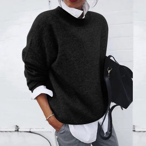 Annika Oversized Cashmere-Blend Crewneck Sweater