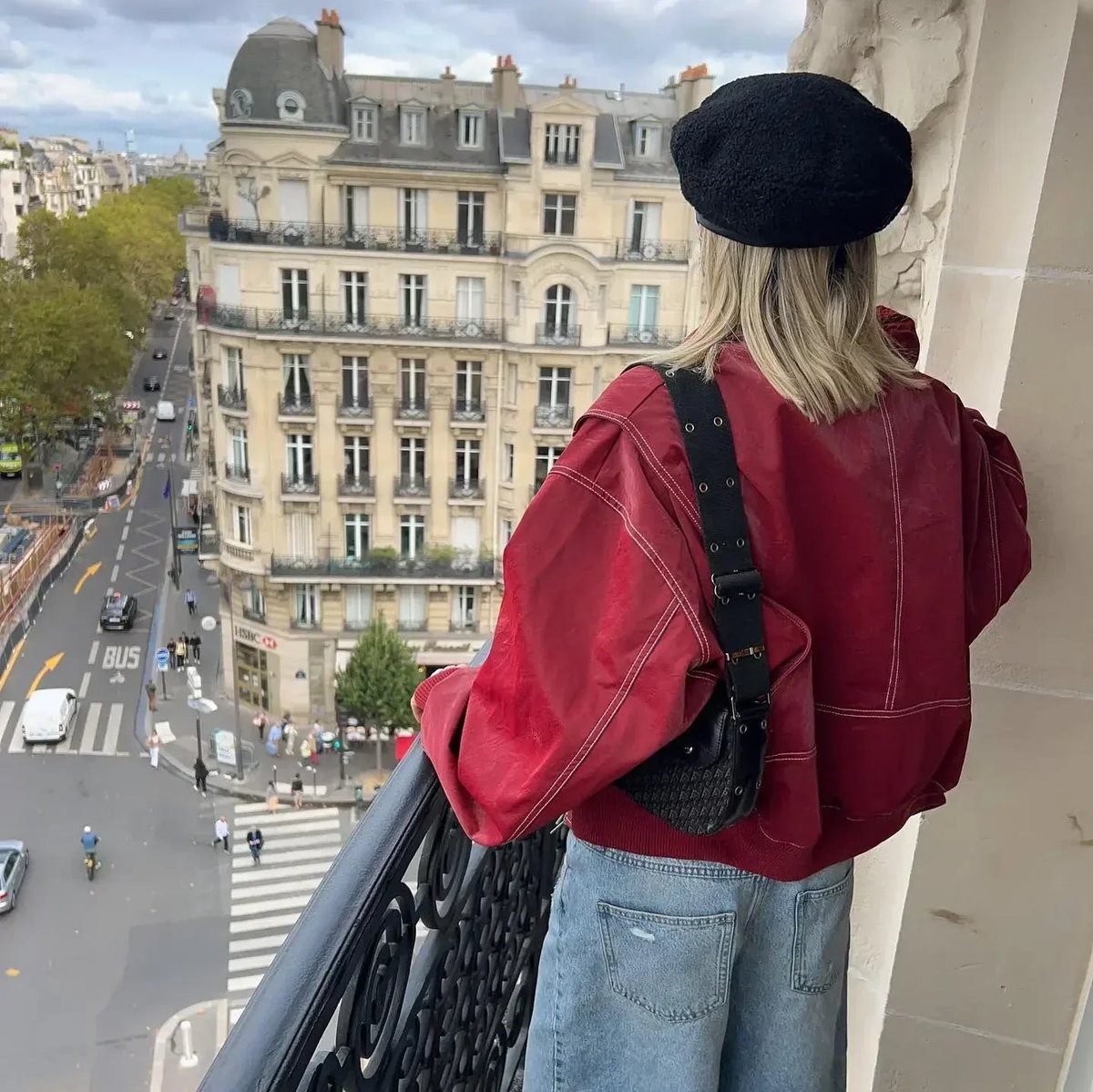 Elisabeth Oversized Faux Leather Bomber Jacket