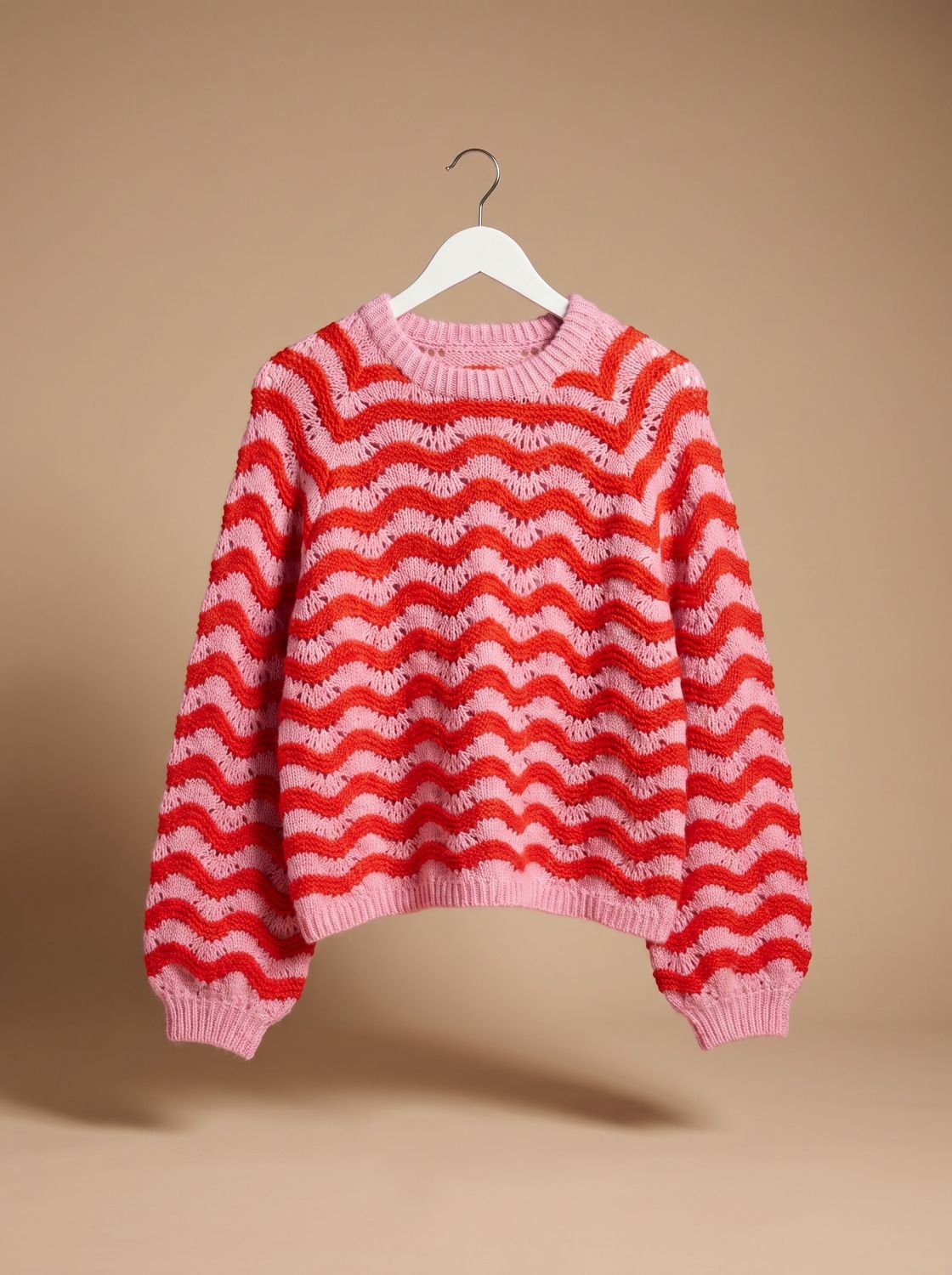 Hannah Oversized Wave Knit Sweater