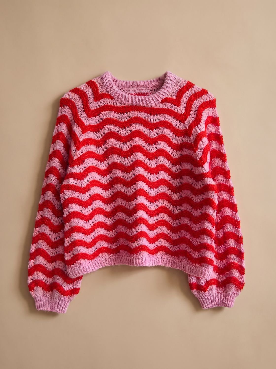 Hannah Oversized Wave Knit Sweater