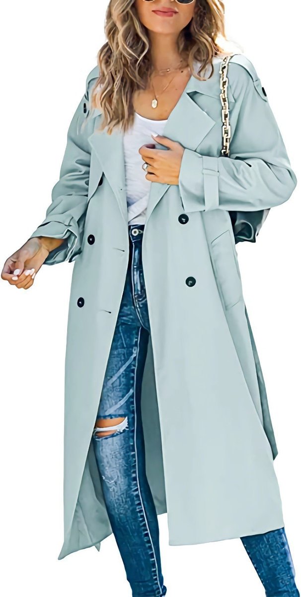 Sophie Oversized Double-Breasted Belted Trench Coat