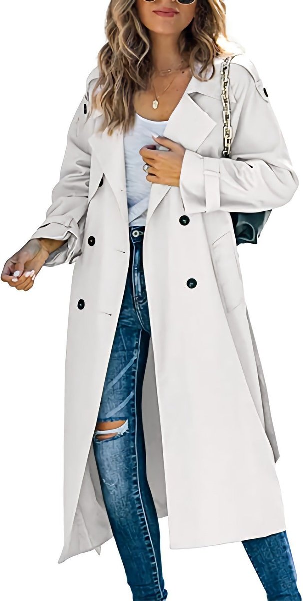 Sophie Oversized Double-Breasted Belted Trench Coat
