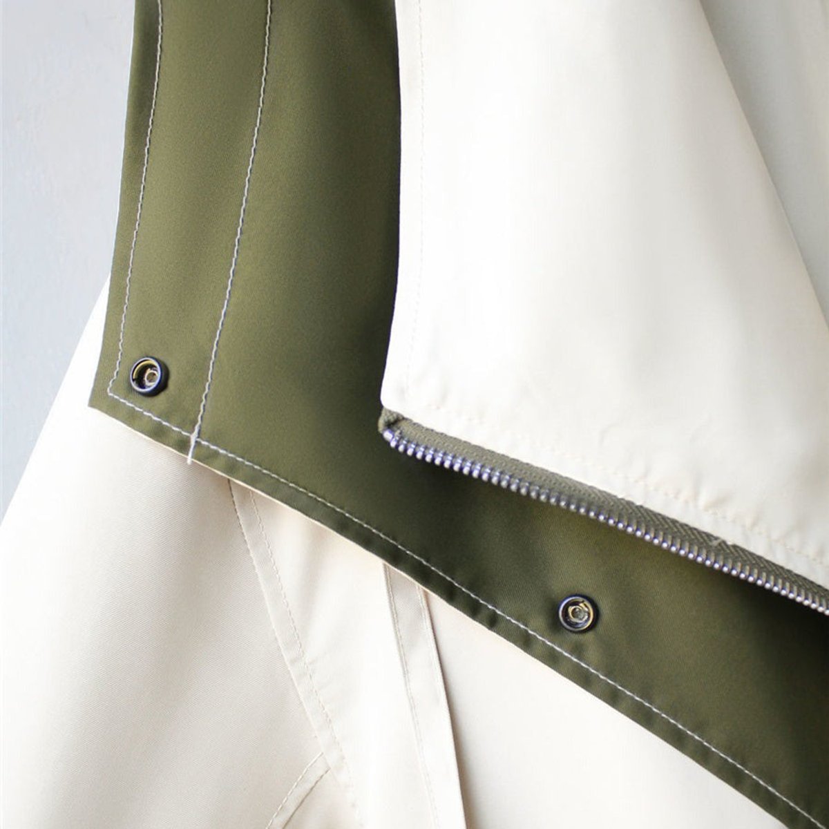 Hannah Oversized Waterproof Short Trench Coat with Double Collar