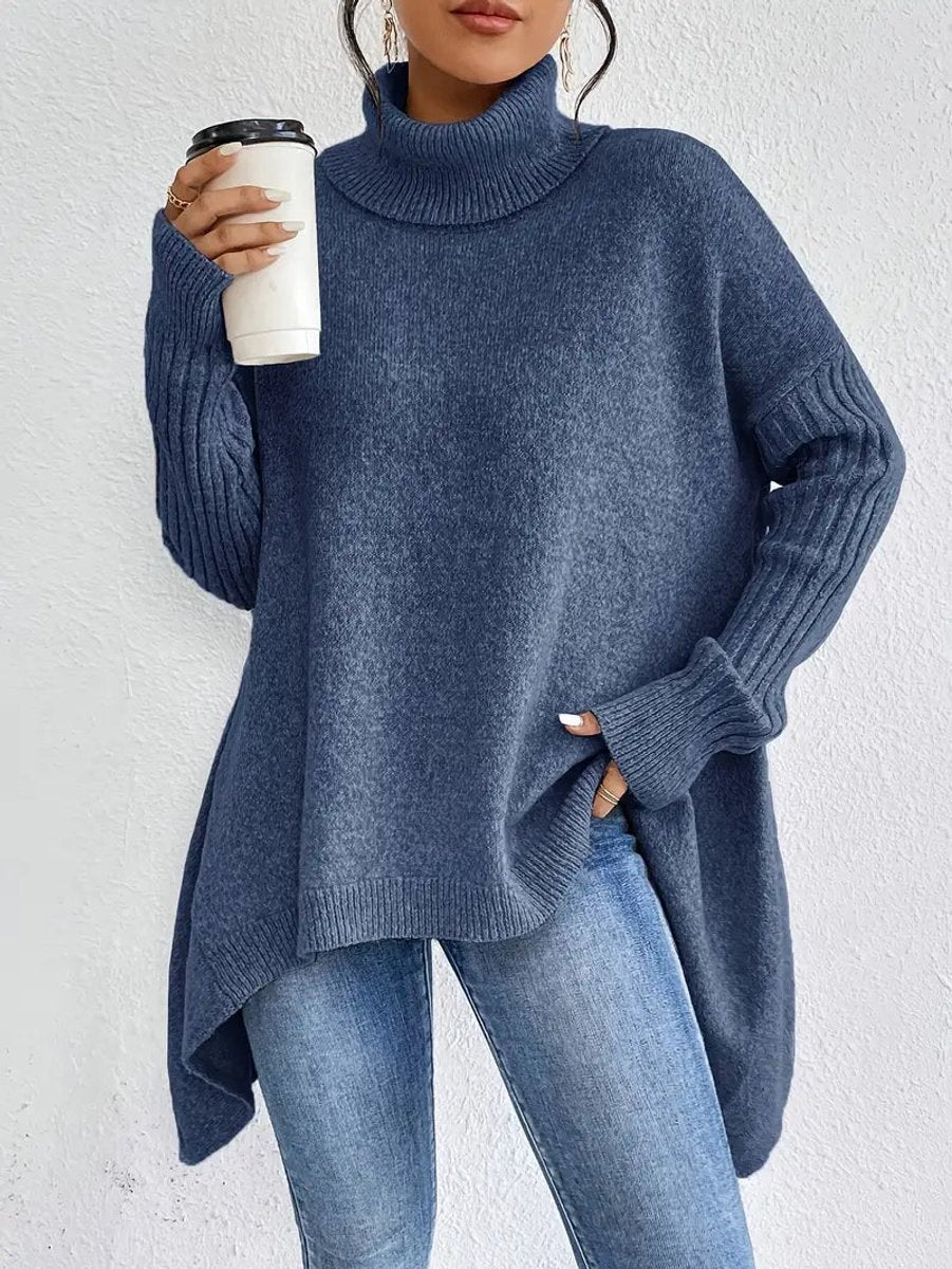 Greta Oversized Ribbed Turtleneck Sweater