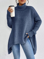 Greta Oversized Ribbed Turtleneck Sweater
