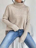 Greta Oversized Ribbed Turtleneck Sweater