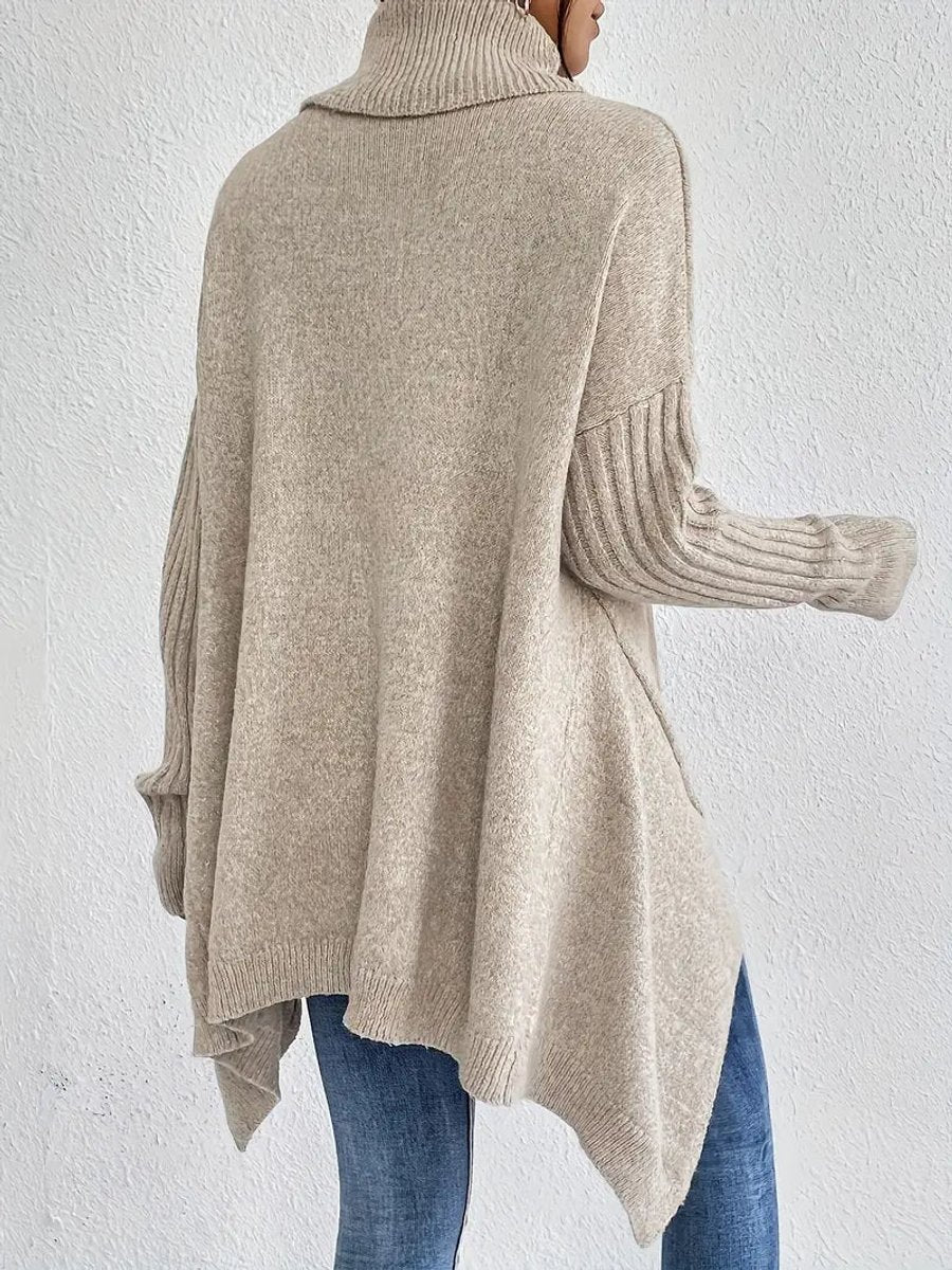 Greta Oversized Ribbed Turtleneck Sweater
