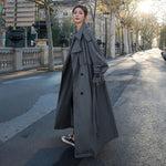 Emilia Oversized Double-Breasted Belted Maxi Trench Coat