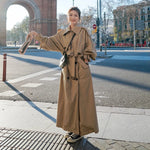 Emilia Oversized Double-Breasted Belted Maxi Trench Coat