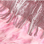 Johanna Sequin Fringe Mini Dress with Feather Trim