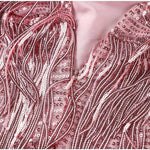Johanna Sequin Fringe Mini Dress with Feather Trim