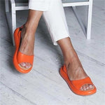 Elisabeth Peep-Toe Slingback Flat Summer Sandals