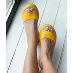 Elisabeth Peep-Toe Slingback Flat Summer Sandals