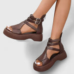 Sophie Crossover Strap Platform Sandals
