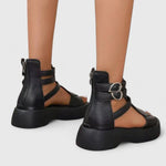 Sophie Crossover Strap Platform Sandals
