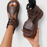 Sophie Crossover Strap Platform Sandals