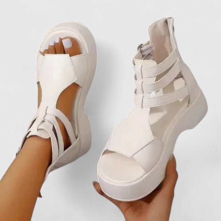 Sophie Crossover Strap Platform Sandals