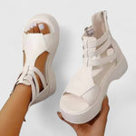 Sophie Crossover Strap Platform Sandals