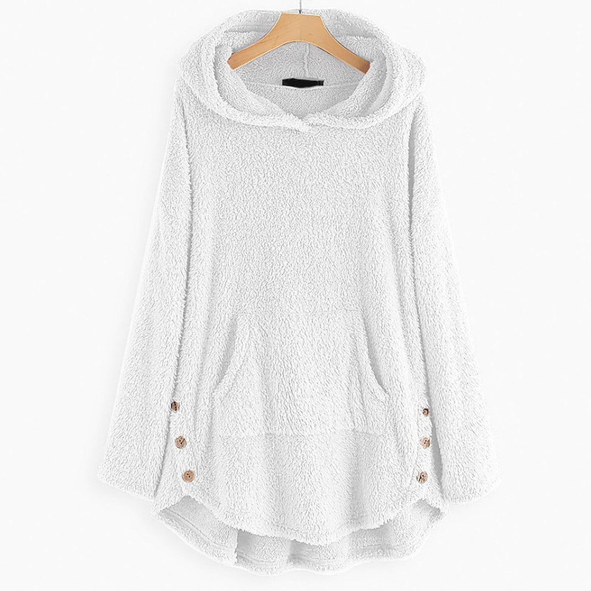 Lena Plush Cat Print Zip Hoodie