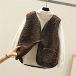 Marlene Teddy Fleece Button-Front Vest