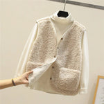 Marlene Teddy Fleece Button-Front Vest