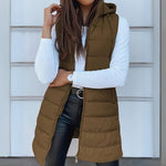 Frieda Hooded Longline Puffer Vest