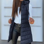 Frieda Hooded Longline Puffer Vest