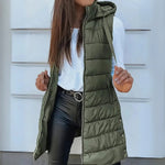 Frieda Hooded Longline Puffer Vest