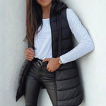 Frieda Hooded Longline Puffer Vest