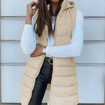 Frieda Hooded Longline Puffer Vest
