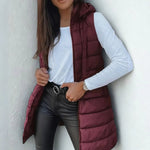 Frieda Hooded Longline Puffer Vest